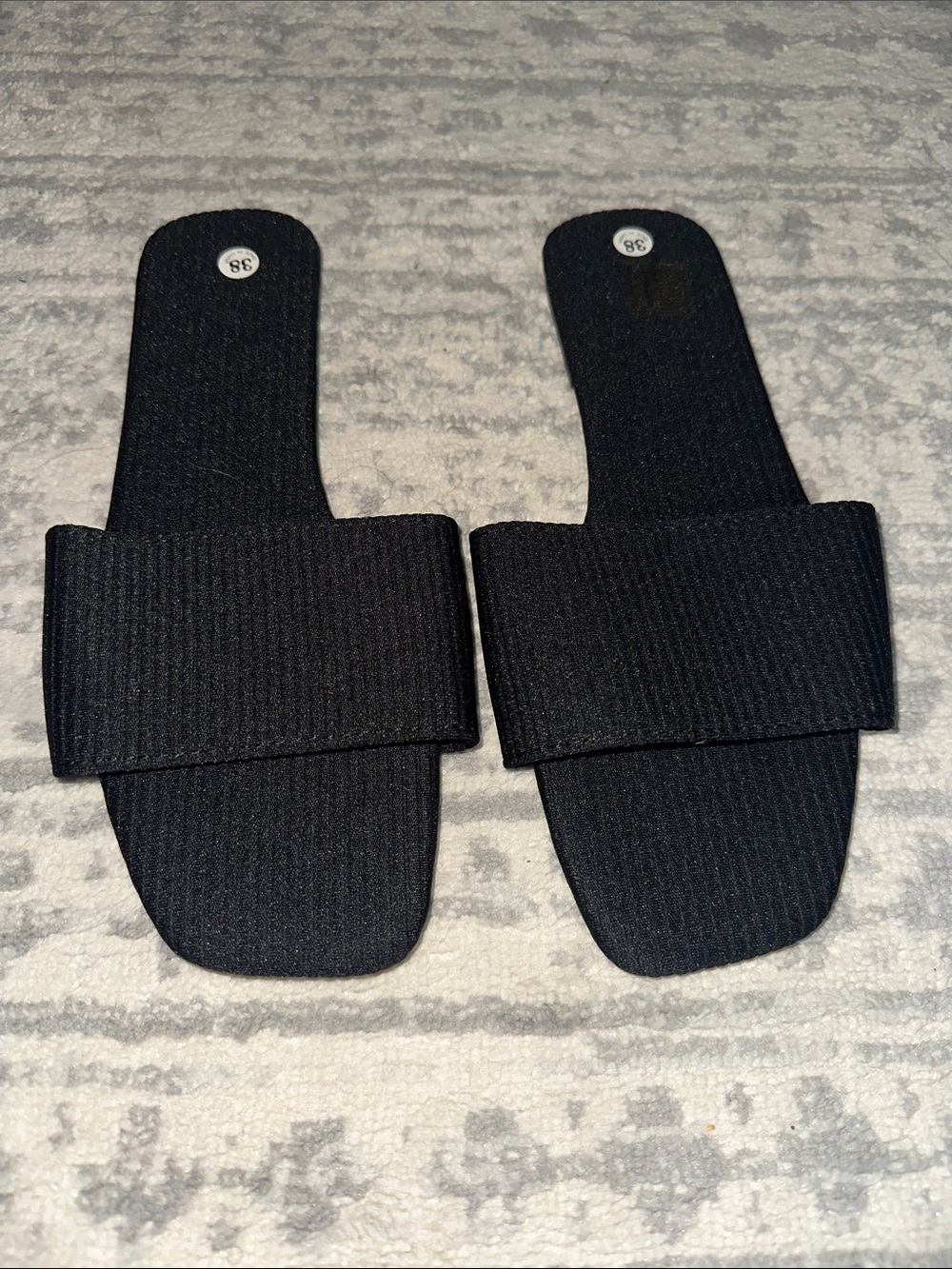 Brand New Women’s Black Sandals, Slip-On Design